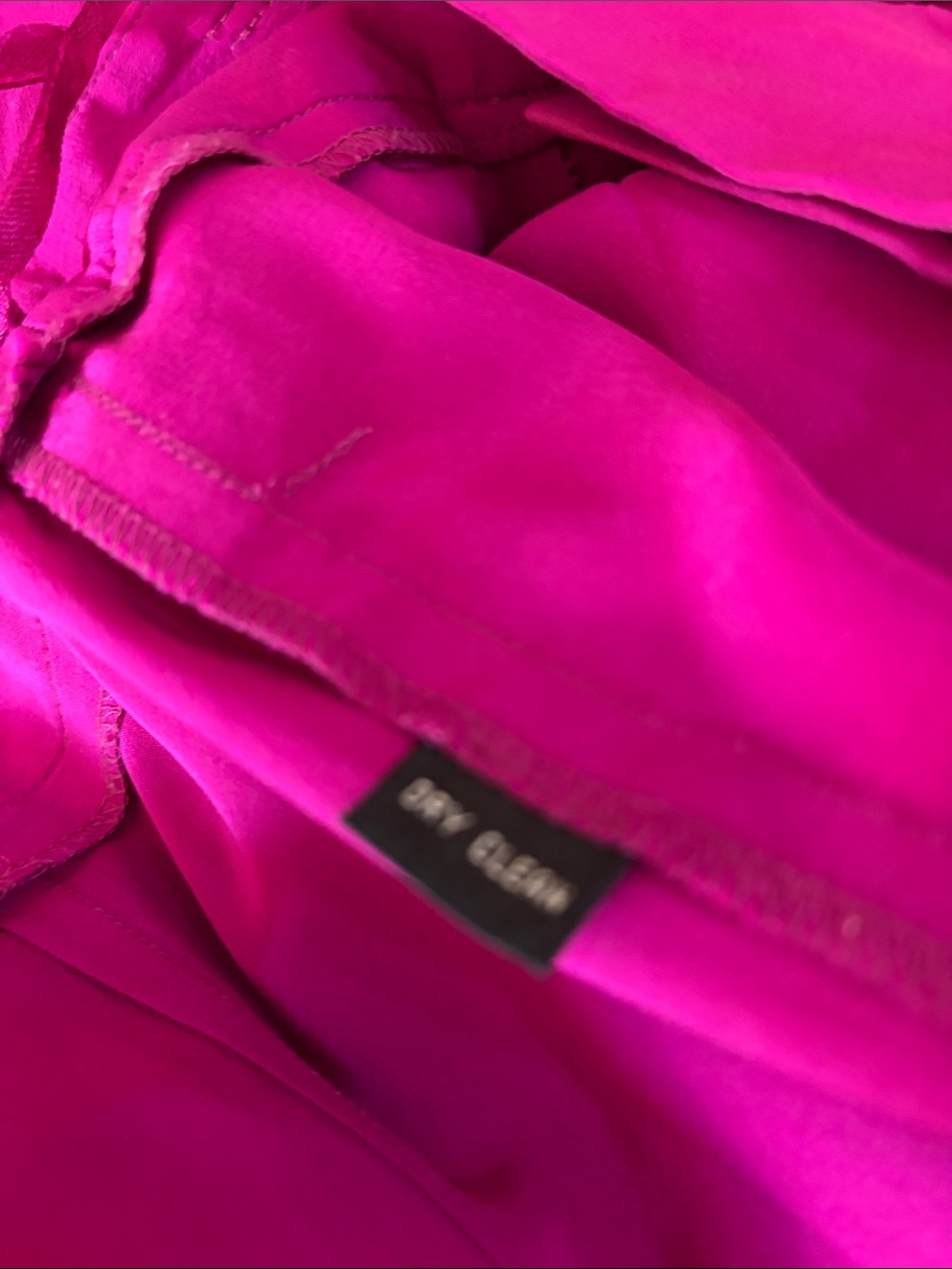 Ellen Tracy Silk Fuchsia Wide Leg Pants - Picture 7 of 7